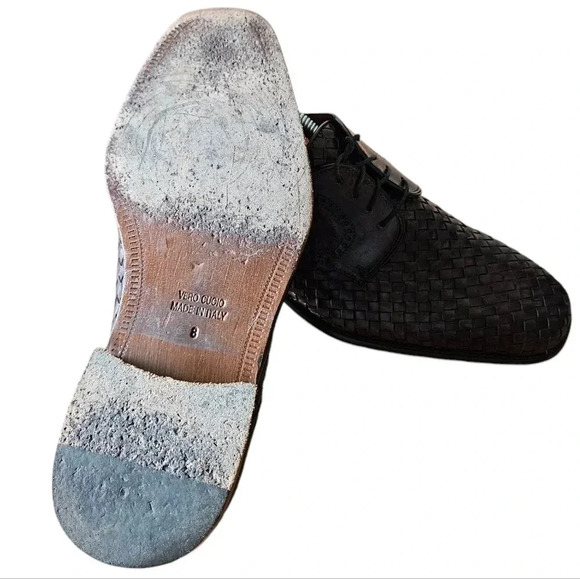 Calzoleria Toscana Men's Hand Craft Leather Woven Boho Casual Shoes Brown Sz 8. - Picture 13 of 16